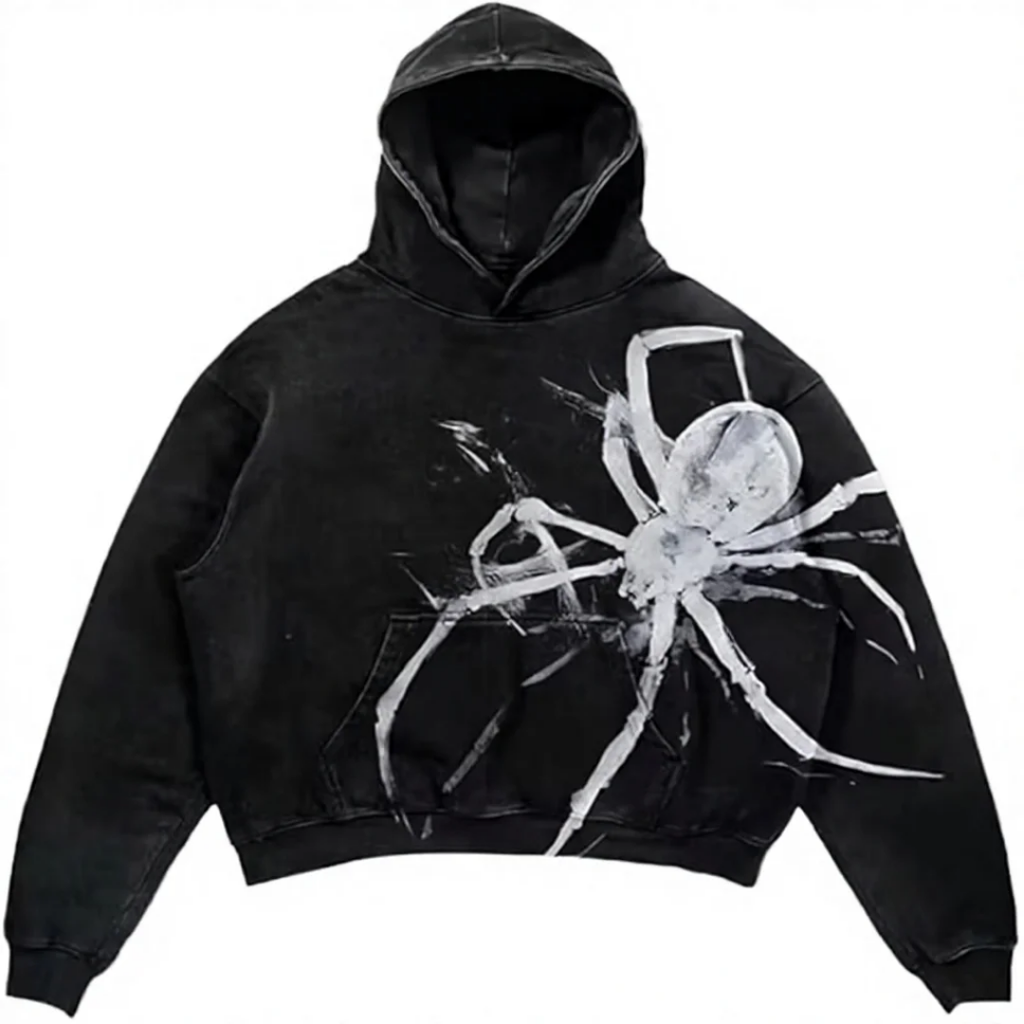Black And White Spider Hoodie