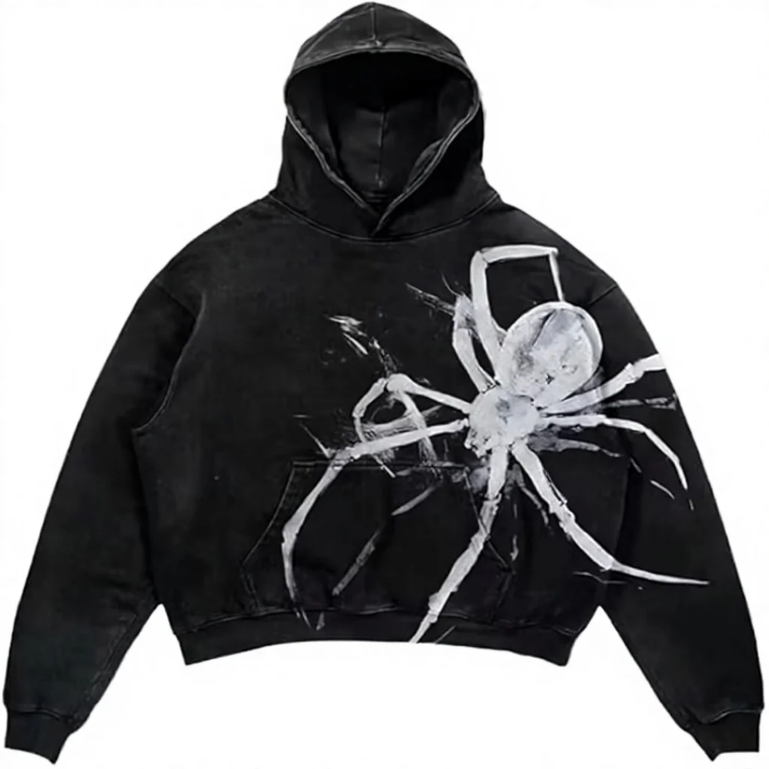Black And White Spider Hoodie