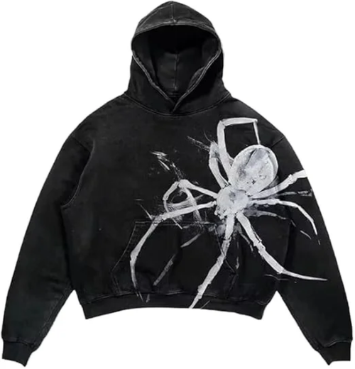 Black And White Spider Hoodie
