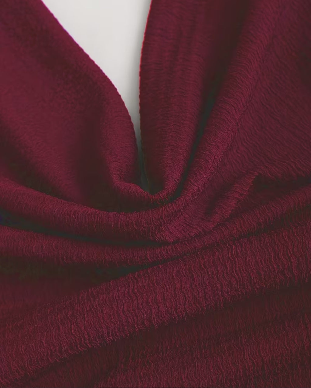 Burgundy Halter Neck Dress