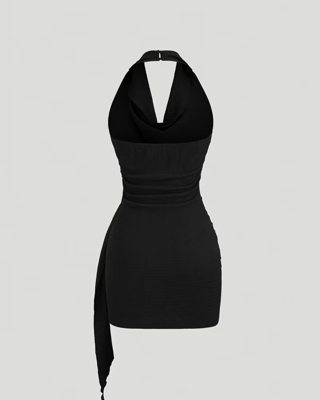 Burgundy Halter Neck Dress