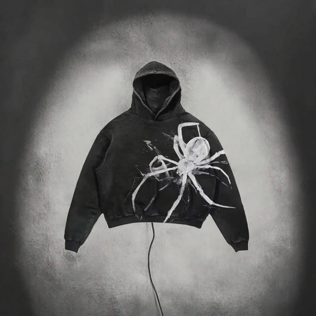 Black And White Spider Hoodie