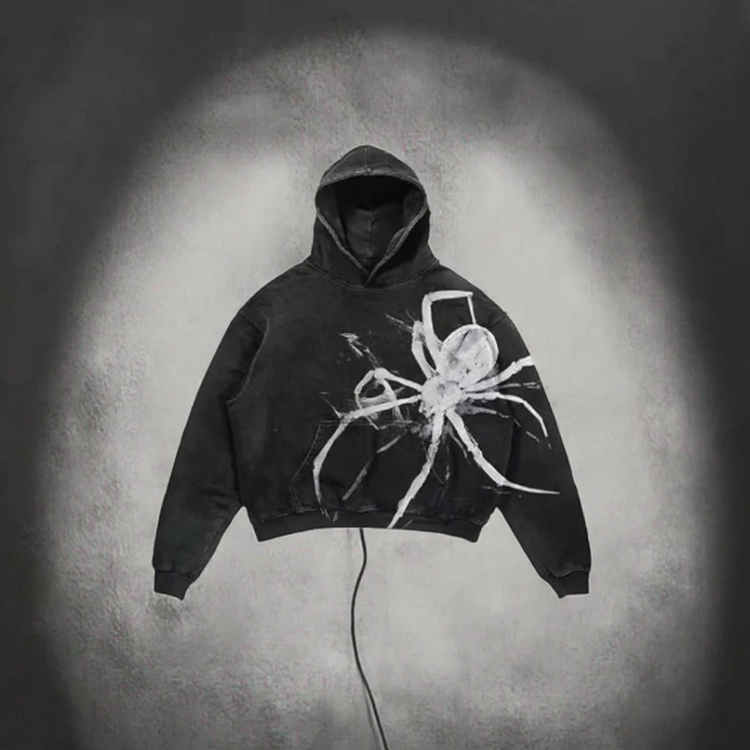 Black And White Spider Hoodie
